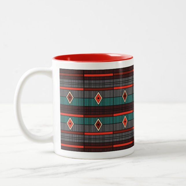 Taza Bicolor Cigar Lounge Diamond Stripe (Izquierda)