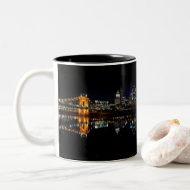 Taza Bicolor Cincinnati Skyline Mug