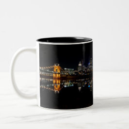 Taza Bicolor Cincinnati Skyline Mug