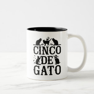 Taza Bicolor Cinco De Gato