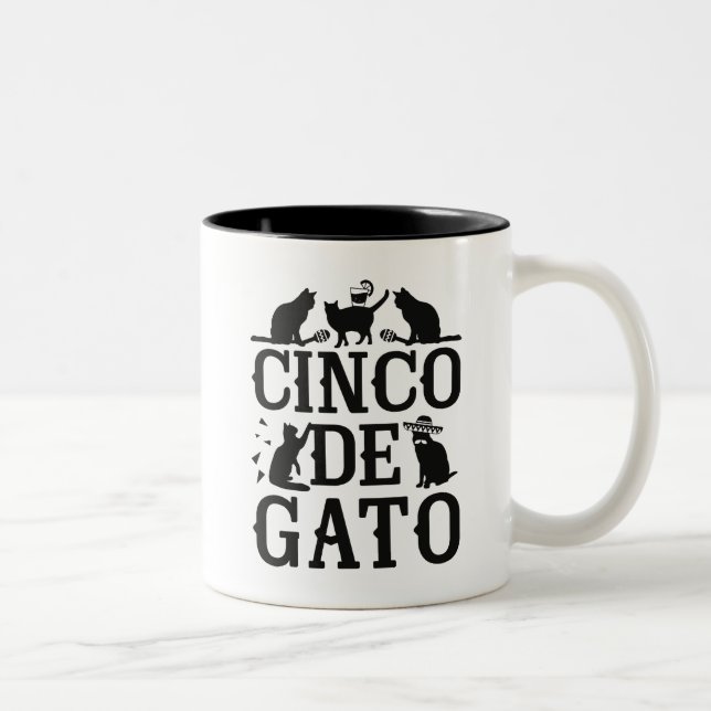 Taza Bicolor Cinco De Gato (Derecha)