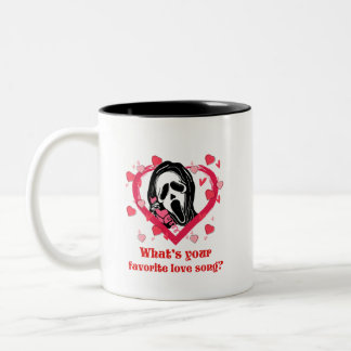 Taza Bicolor Cine de terror de el día de San Valentín de fantas