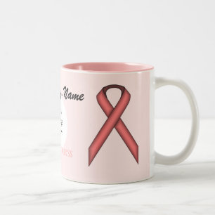 Taza Bicolor Cinta de opciones rosada estándar Tmpl de Kenneth 