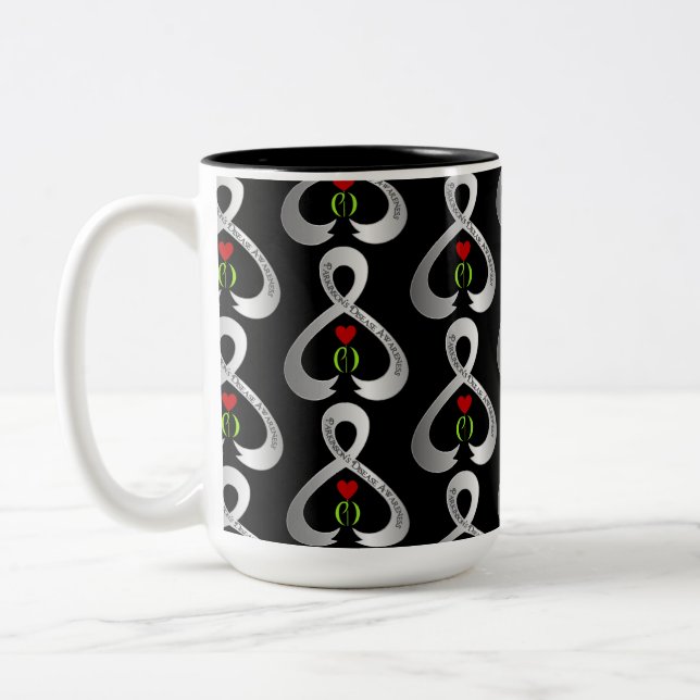 Taza Bicolor Cinta de sensibilización de Parkinson (Izquierda)