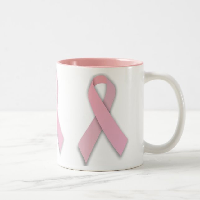 Taza Bicolor Cinta rosada Mug (Derecha)