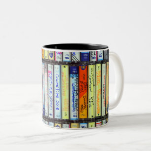 Taza Bicolor Cintas Cassette