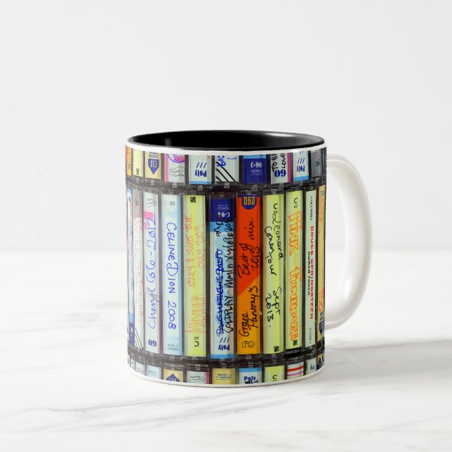 Taza Bicolor Cintas Cassette (Anverso derecho)