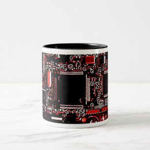Taza Bicolor Circuito rojo 2 mugre