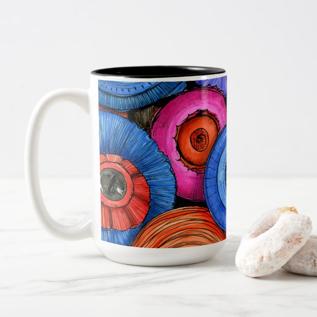 Taza Bicolor Circular (Con donut)