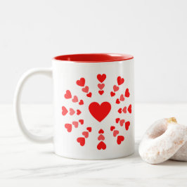 Taza Bicolor Círculo de la Mug del Corazón