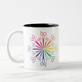 Taza Bicolor círculo de la tijera