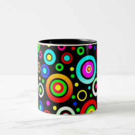 Taza Bicolor Círculos Coloreados