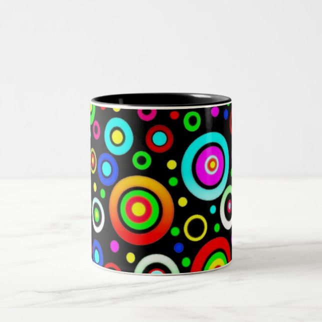Taza Bicolor Círculos Coloreados (Centro)
