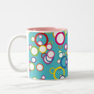 Taza Bicolor Círculos de color Mug cerámica
