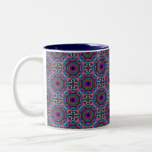 Taza Bicolor Círculos psicodélicos
