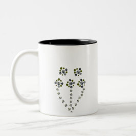 Taza Bicolor Círculos ramificando como una rama de árbol