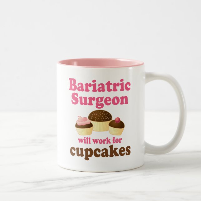 Taza Bicolor Cirujano divertido de Bariatric (Derecha)