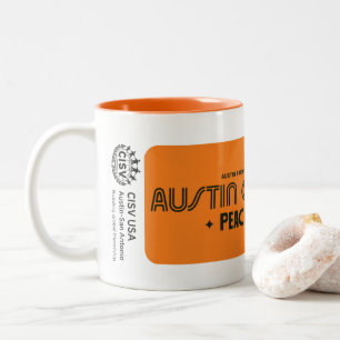 Taza Bicolor CISV Austin "Límites de CISV Austin"