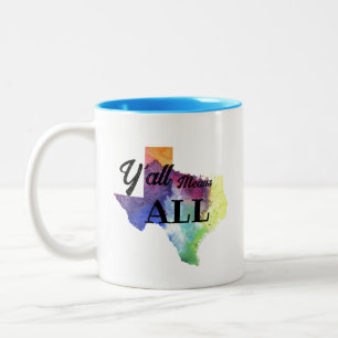 Taza Bicolor CISV Austin "Y'all Means All"