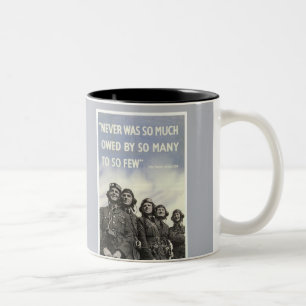Taza Bicolor Cita británica de Churchill de la guerra mundial 