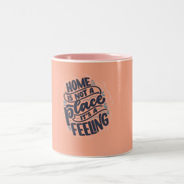 Taza Bicolor Cita caligráfica moderna a mano (Centro)