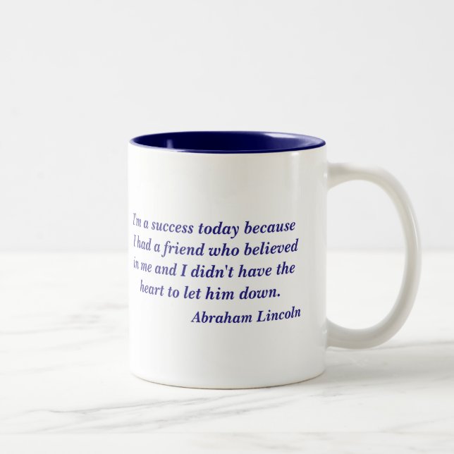 Taza Bicolor Cita de Abraham Lincoln (Derecha)