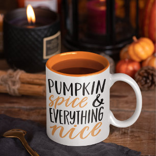 Taza Bicolor Cita de Acción de Gracias para las Especias de Cal