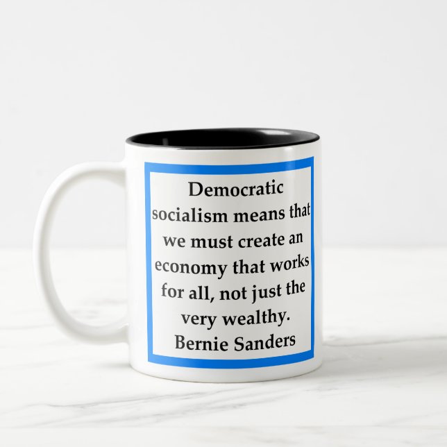 Taza Bicolor Cita de Bernie Samders (Izquierda)