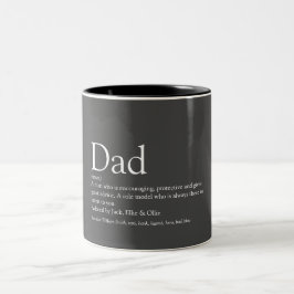 Taza Bicolor Cita de definición de papá divertido