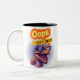 Taza Bicolor cita de dinosaurios