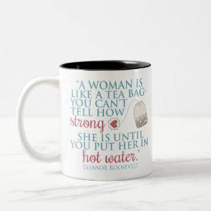 Taza Bicolor Cita de Eleanor Roosevelt