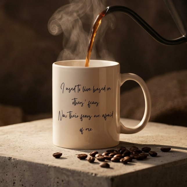 Taza Bicolor Cita de Empoderamiento Personalizado Audaz Confian (Subido por el creador)