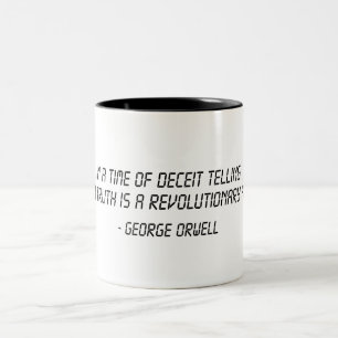 Taza Bicolor Cita de George Orwell