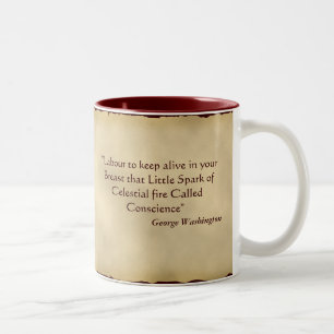 Taza Bicolor Cita de George Washington