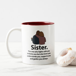 Taza Bicolor Cita de Hermandad Amor de Hermana