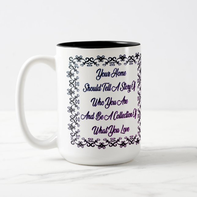 Taza Bicolor Cita de inicio Mug Blanco (Izquierda)
