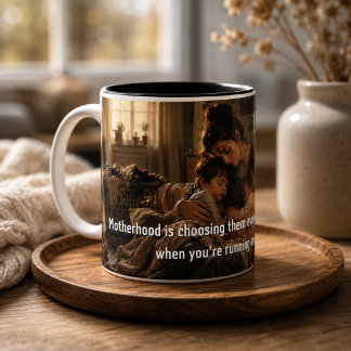 Taza Bicolor Cita de la Maternidad Arte Emocional de Mamá