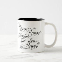 Taza Bicolor Cita de la taza, de Romeo y de Juliet de