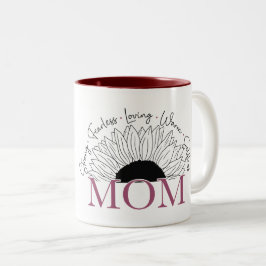 Taza Bicolor Cita de las cualidades de mamá para el día de la m