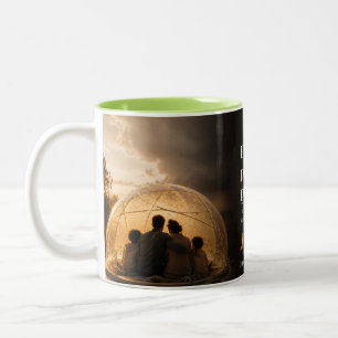 Taza Bicolor Cita de libro de fe y planificación