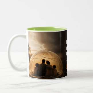 Taza Bicolor Cita de libro de fe y planificación