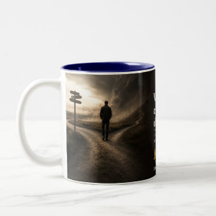 Taza Bicolor Cita de Libro Decidir Conscientemente