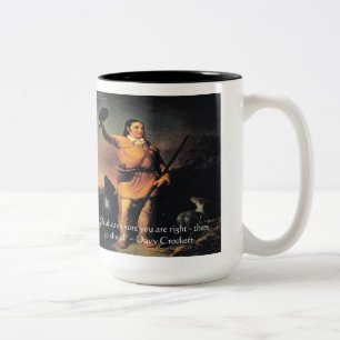 Taza Bicolor Cita de sabiduría "Adelante" de Davy Crocket