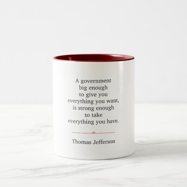 Taza Bicolor Cita de Thomas Jefferson (Centro)