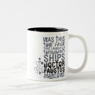 Taza Bicolor Cita del doctor Faustus (B&W)