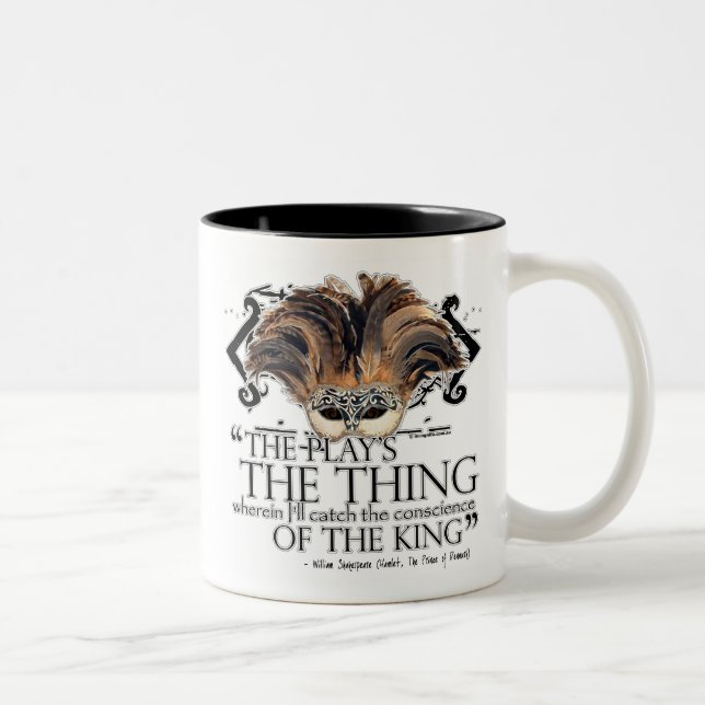 Taza Bicolor Cita del juego de Hamlet (Derecha)