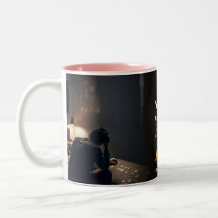 Taza Bicolor Cita del libro en vigilia acostado