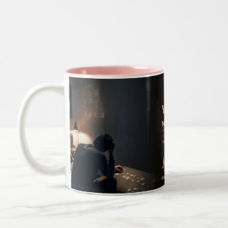 Taza Bicolor Cita del libro en vigilia acostado
