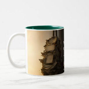 Taza Bicolor Cita del libro sobre el carácter y el dinero