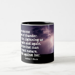 Taza Bicolor Cita del relámpago del trueno